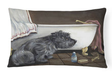 Load image into Gallery viewer, Cairn Terrier Bath Time Canvas Fabric Decorative Pillow PPP3250PW1216