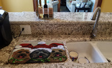 Load image into Gallery viewer, Cairn Terrier Christmas Ceaser and Co Dish Drying Mat – Absorbent, Artistic Kitchen Essentials PPP3251DDM