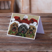 Load image into Gallery viewer, Cairn Terrier Christmas Ceaser and Co Greeting Cards -  Blank Note Cards – 8-Pack of Artist-Designed Cards with Envelopes