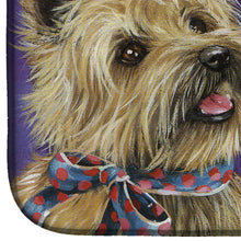 Load image into Gallery viewer, Cairn Terrier Gone Fishing Dish Drying Mat – Absorbent, Artistic Kitchen Essentials PPP3252DDM