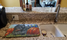 Load image into Gallery viewer, Cairn Terrier Mom's Pumpkins Dish Drying Mat – Absorbent, Artistic Kitchen Essentials PPP3253DDM