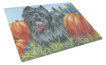 Load image into Gallery viewer, Cairn Terrier Mom's Pumpkins Glass Cutting Boards – Durable, Decorative Kitchen Art Large PPP3253LCB