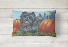 Load image into Gallery viewer, Cairn Terrier Mom's Pumpkins Canvas Fabric Decorative Pillow PPP3253PW1216
