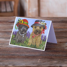 Load image into Gallery viewer, Cairn Terrier Sisters Greeting Cards -  Blank Note Cards – 8-Pack of Artist-Designed Cards with Envelopes