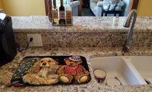 Load image into Gallery viewer, Cocker Spaniel Annie and Henri Dish Drying Mat – Absorbent, Artistic Kitchen Essentials PPP3256DDM