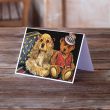 Load image into Gallery viewer, Cocker Spaniel Annie and Henri Greeting Cards -  Blank Note Cards – 8-Pack of Artist-Designed Cards with Envelopes