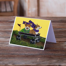 Load image into Gallery viewer, Corgi Express Greeting Cards -  Blank Note Cards – 8-Pack of Artist-Designed Cards with Envelopes