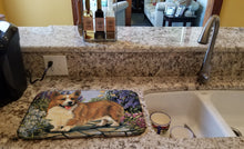 Load image into Gallery viewer, Corgi Garden Georgi Dish Drying Mat – Absorbent, Artistic Kitchen Essentials PPP3258DDM