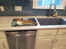 Load image into Gallery viewer, Corgi Garden Georgi Dish Drying Mat – Absorbent, Artistic Kitchen Essentials PPP3258DDM
