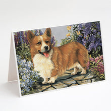 Load image into Gallery viewer, Corgi Garden Georgi Greeting Cards -  Blank Note Cards – 8-Pack of Artist-Designed Cards with Envelopes