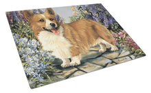 Load image into Gallery viewer, Corgi Garden Georgi Glass Cutting Boards – Durable, Decorative Kitchen Art Large PPP3258LCB