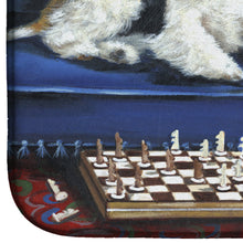 Load image into Gallery viewer, Fox Terrier Checkmates Dish Drying Mat – Absorbent, Artistic Kitchen Essentials PPP3261DDM