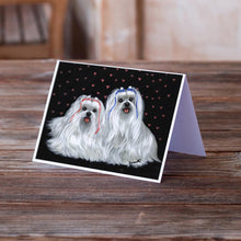 Load image into Gallery viewer, Maltese Sweethearts Greeting Cards -  Blank Note Cards – 8-Pack of Artist-Designed Cards with Envelopes
