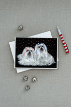 Load image into Gallery viewer, Maltese Sweethearts Greeting Cards -  Blank Note Cards – 8-Pack of Artist-Designed Cards with Envelopes