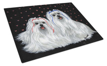Load image into Gallery viewer, Maltese Sweethearts Glass Cutting Boards – Durable, Decorative Kitchen Art Large PPP3263LCB