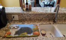 Load image into Gallery viewer, Old English Sheepdog Ocotoberfest Dish Drying Mat – Absorbent, Artistic Kitchen Essentials PPP3265DDM