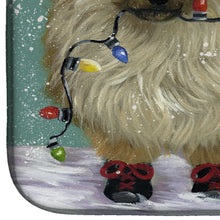 Load image into Gallery viewer, Pomeranian Christmas Lighten Up Dish Drying Mat – Absorbent, Artistic Kitchen Essentials PPP3267DDM