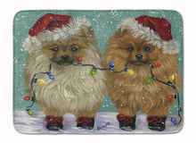 Load image into Gallery viewer, Pomeranian Christmas Lighten Up Machine Washable Memory Foam Mat PPP3267RUG