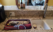 Load image into Gallery viewer, Pug Goodnight Sweetheart Dish Drying Mat – Absorbent, Artistic Kitchen Essentials PPP3269DDM