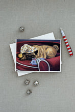Load image into Gallery viewer, Pug Goodnight Sweetheart Greeting Cards -  Blank Note Cards – 8-Pack of Artist-Designed Cards with Envelopes