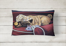 Load image into Gallery viewer, Pug Goodnight Sweetheart Canvas Fabric Decorative Pillow PPP3269PW1216