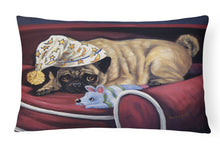 Load image into Gallery viewer, Pug Goodnight Sweetheart Canvas Fabric Decorative Pillow PPP3269PW1216