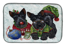 Load image into Gallery viewer, Scottish Terrier Christmas Elves Dish Drying Mat – Absorbent, Artistic Kitchen Essentials PPP3270DDM