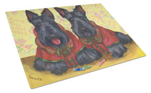 Load image into Gallery viewer, Scottish Terrier Scotties Rule Glass Cutting Boards – Durable, Decorative Kitchen Art Large PPP3271LCB