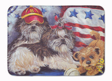 Load image into Gallery viewer, Shih Tzu Americana Sweethearts Machine Washable Memory Foam Mat PPP3273RUG