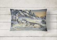 Load image into Gallery viewer, Siberian Husky Winterscape Canvas Fabric Decorative Pillow PPP3274PW1216
