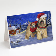 Load image into Gallery viewer, Wheaten Terrier Christmas Greeting Cards -  Blank Note Cards – 8-Pack of Artist-Designed Cards with Envelopes