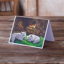 Load image into Gallery viewer, Westie A Winter's Night Greeting Cards -  Blank Note Cards – 8-Pack of Artist-Designed Cards with Envelopes