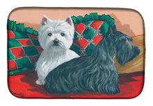 Load image into Gallery viewer, Westie and Scottie Great Scots Dish Drying Mat – Absorbent, Artistic Kitchen Essentials PPP3277DDM