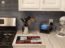 Load image into Gallery viewer, Westie Fiddlers Glass Cutting Boards – Durable, Decorative Kitchen Art Large PPP3279LCB