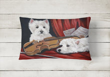 Load image into Gallery viewer, Westie Fiddlers Canvas Fabric Decorative Pillow PPP3279PW1216