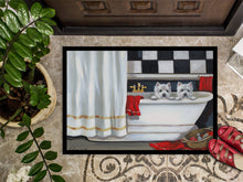 Load image into Gallery viewer, Westie Pour Le Bain Bathtime Doormat - 18x27 Decorative Floor Mat – Indoor/Outdoor Rug with Artistic Flair PPP3281MAT