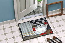 Load image into Gallery viewer, Westie Pour Le Bain Bathtime Doormat - 18x27 Decorative Floor Mat – Indoor/Outdoor Rug with Artistic Flair PPP3281MAT