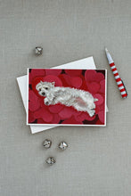Load image into Gallery viewer, Westie Queen of Hearts Greeting Cards -  Blank Note Cards – 8-Pack of Artist-Designed Cards with Envelopes