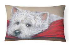 Load image into Gallery viewer, Westie Red Pillow Canvas Fabric Decorative Pillow PPP3284PW1216