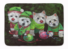 Load image into Gallery viewer, Westie Christmas Santa's Assistants Machine Washable Memory Foam Mat PPP3285RUG