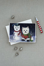 Load image into Gallery viewer, Westie Christmas Self Portrait Greeting Cards -  Blank Note Cards – 8-Pack of Artist-Designed Cards with Envelopes