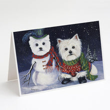 Load image into Gallery viewer, Westie Christmas Self Portrait Greeting Cards -  Blank Note Cards – 8-Pack of Artist-Designed Cards with Envelopes