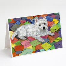 Load image into Gallery viewer, Westie Zoe's Mail Greeting Cards -  Blank Note Cards – 8-Pack of Artist-Designed Cards with Envelopes
