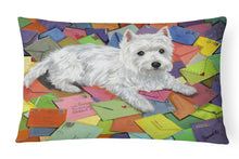 Load image into Gallery viewer, Westie Zoe's Mail Canvas Fabric Decorative Pillow PPP3289PW1216