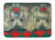 Load image into Gallery viewer, Yorkshire Terrier Yorkie 2 Hearts Machine Washable Memory Foam Mat PPP3290RUG