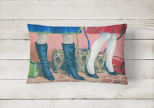 Load image into Gallery viewer, Yorkshire Terrier Yorkie on the Go Canvas Fabric Decorative Pillow PPP3292PW1216