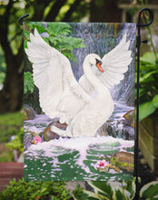 Load image into Gallery viewer, Swan Bathing at Waterfall Garden Flag – Decorative Outdoor Yard Flag PRS4001GF