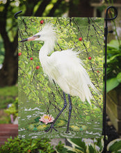 Load image into Gallery viewer, Snowy Egret Under Plum Tree Garden Flag – Decorative Outdoor Yard Flag PRS4002GF
