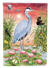 Load image into Gallery viewer, Great Blue Heron Garden Flag – Decorative Outdoor Yard Flag PRS4015GF