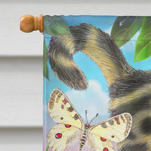 Load image into Gallery viewer, Cat Fuzzy in the Pumpkin Patch Flag Canvas House Size PRS4016CHF